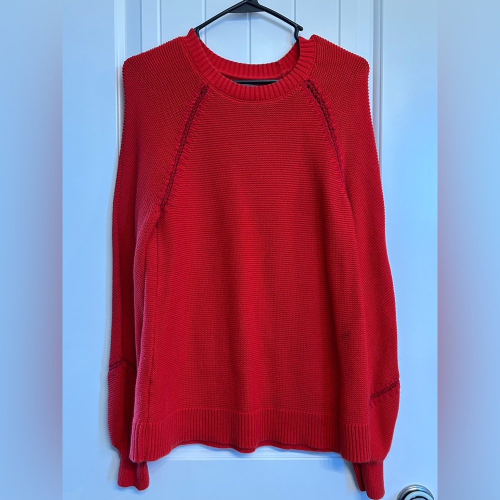 Red Knit Loft Sweater